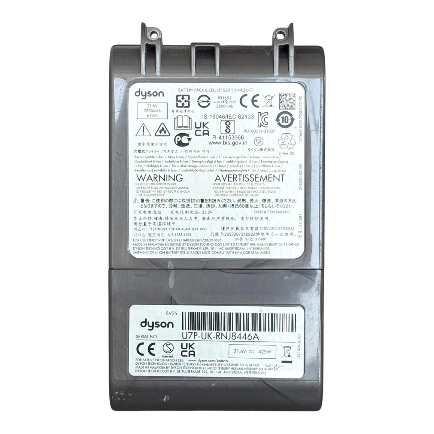 Genuine Dyson V8 Battery Power Pack 21.6V Cordless SV25 Stick Vacuum Cleaner
